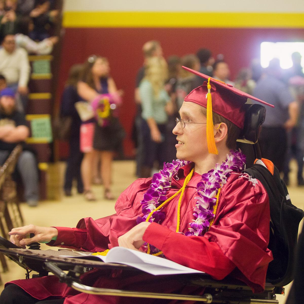 Student at commencement